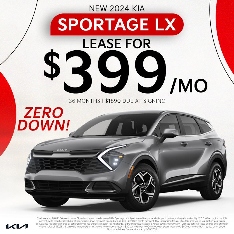 2024 Sportage LX $399 per month lease